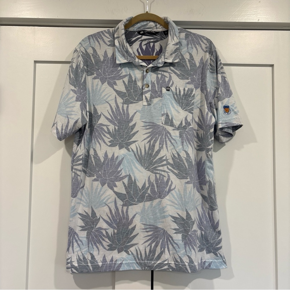 Travis Mathew Bel Air Country Club Large Short Sleeve Reverse Floral Golf Polo
